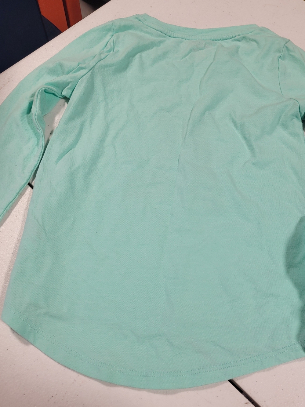 Cat & Jack Mint Green Long-Sleeve Kitten Tee with Sequin Antlers - Picture 3 of 3